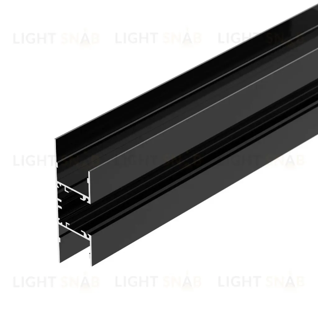 Алюминиевый профиль Arlight WALL-2575-DUAL-2000 ANOD BLACK 052332 052332