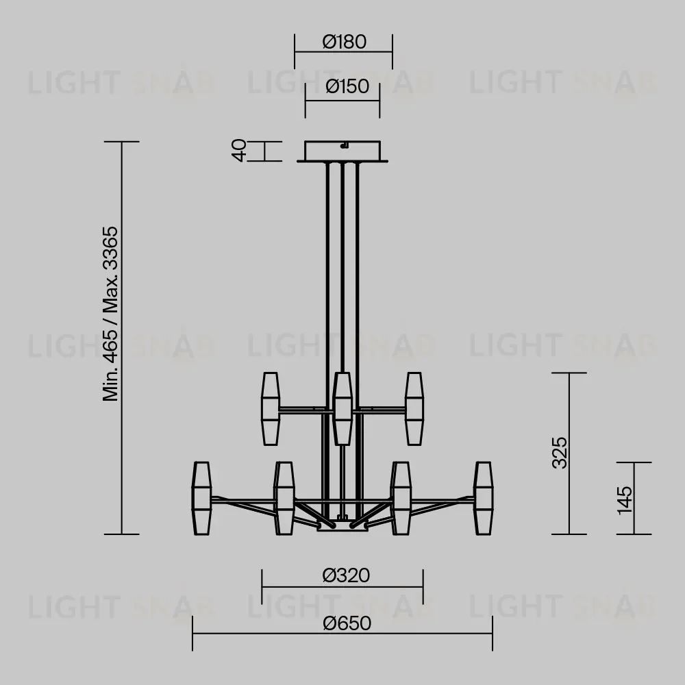 Подвесная люстра Maytoni Arana MOD401PL-L72BS3K MOD401PL-L72BS3K