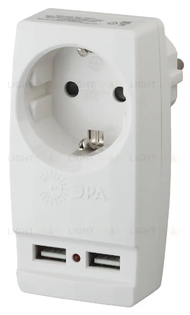 Разветвитель электрический Эра SP-1e-USB-W Б0026332 Б0026332