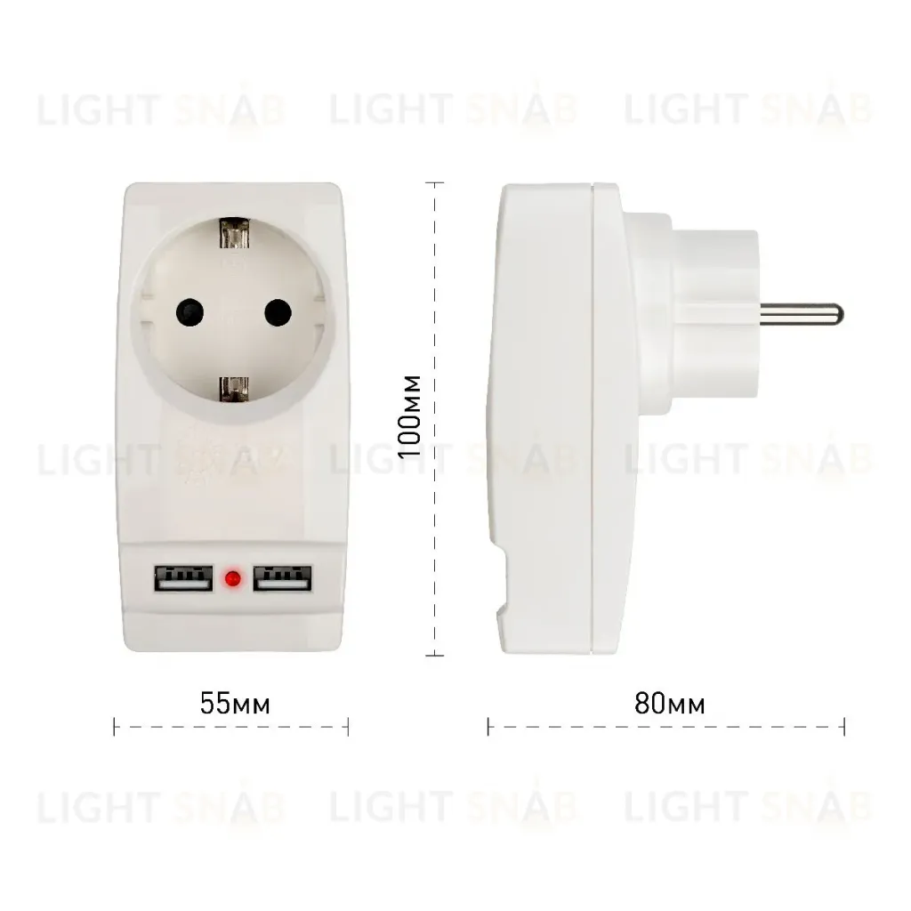 Разветвитель электрический Эра SP-1e-USB-W Б0026332 Б0026332