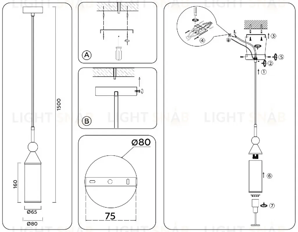 Подвесной светильник Ambrella Light High Light Heigh Light LH55271 LH55271