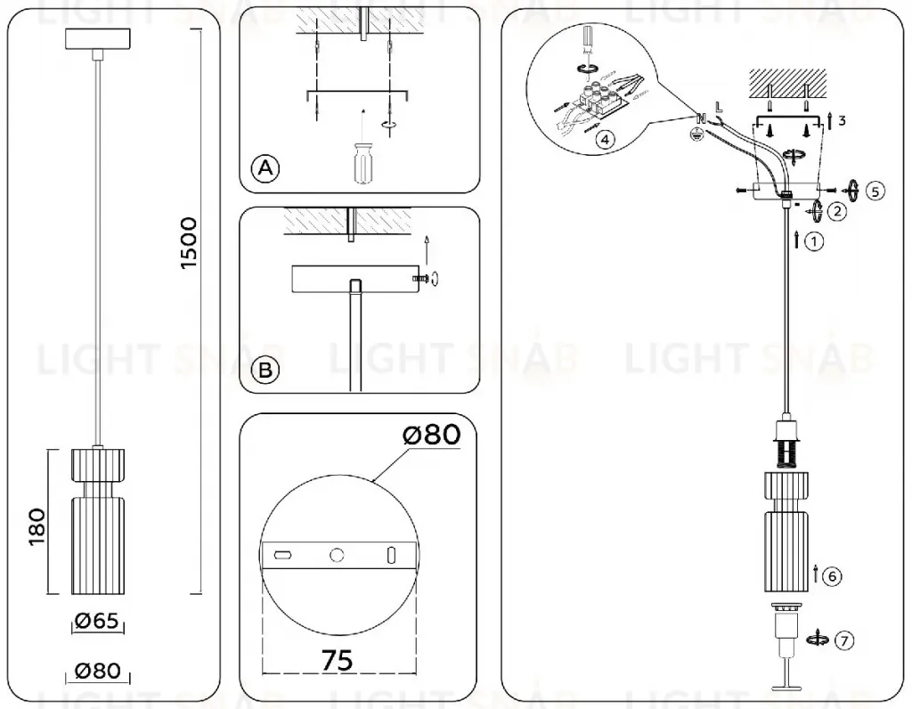 Подвесной светильник Ambrella Light High Light Heigh Light LH56111 LH56111