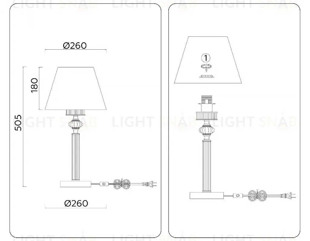 Настольная лампа Ambrella Light High Light Heigh Light LH71027 LH71027