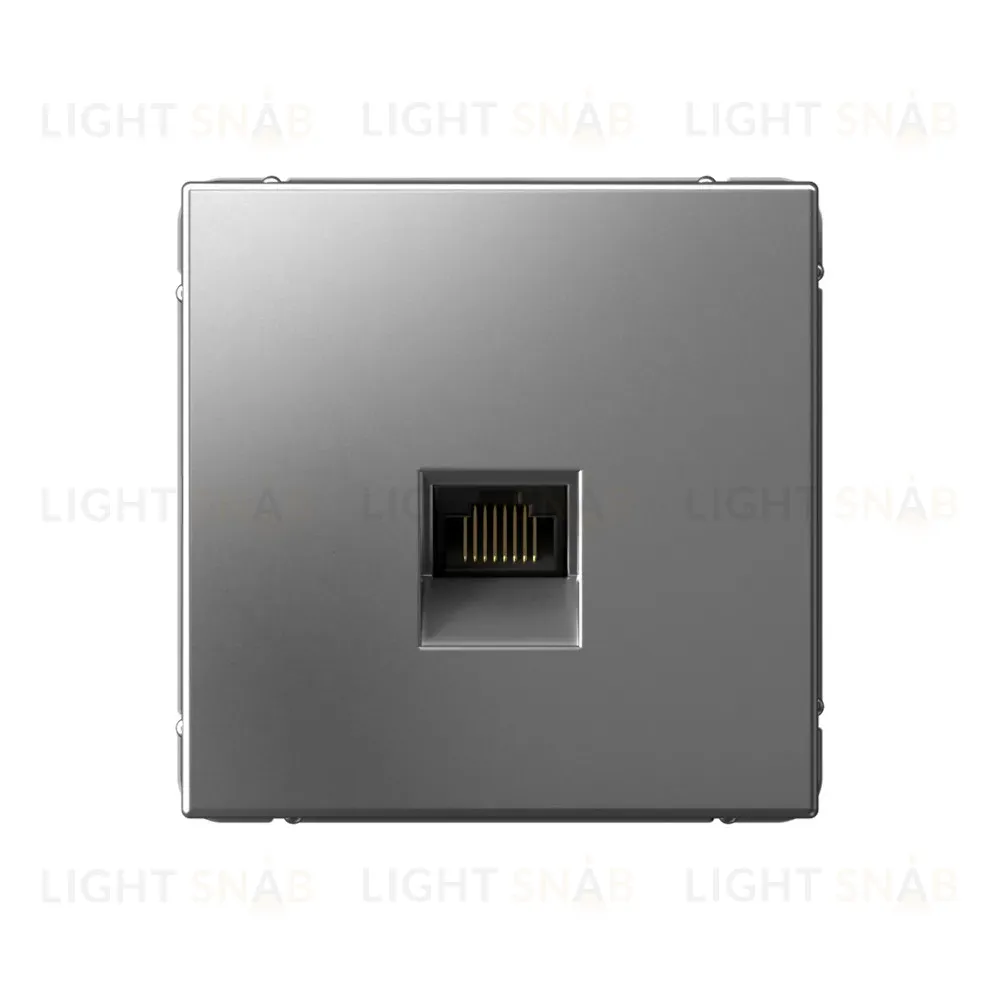 Розетка компьютерная RJ45, кат. 5е Systeme Electric ArtGallery Сталь GAL000983 GAL000983