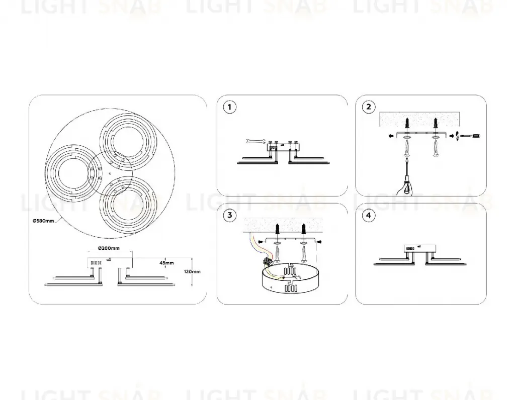 Потолочная люстра Ambrella Light Original Acrylica FA8943 FA8943