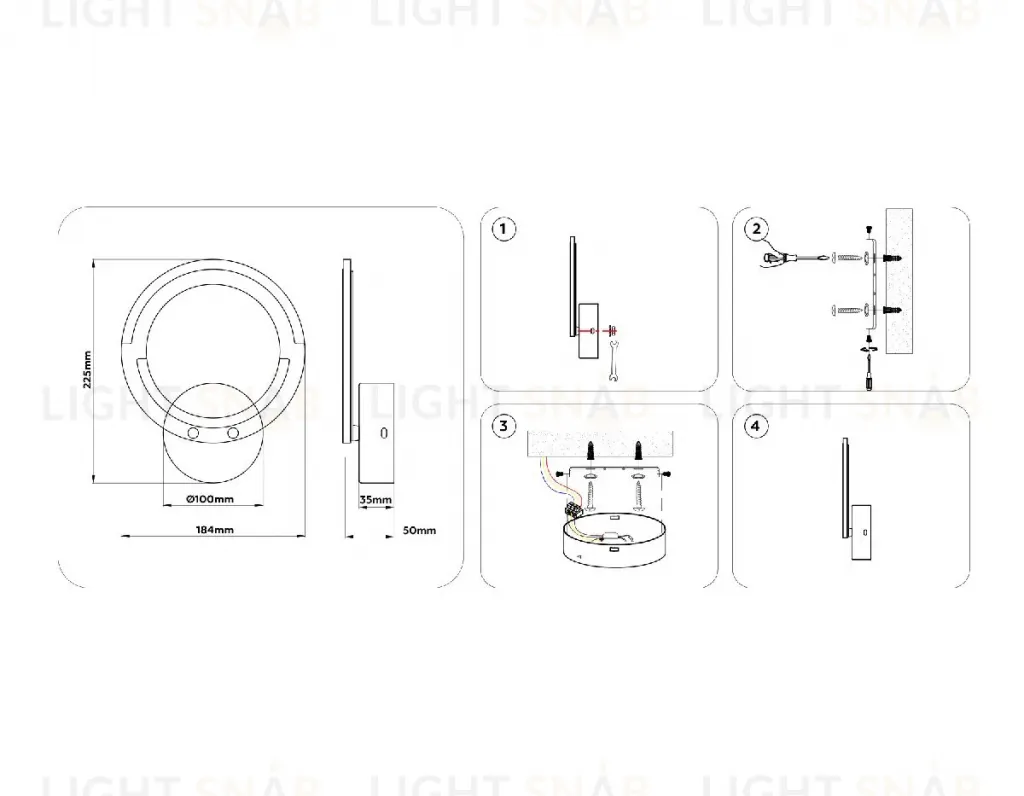 Настенный светильник Ambrella Light Original Acrylica FA8946 FA8946