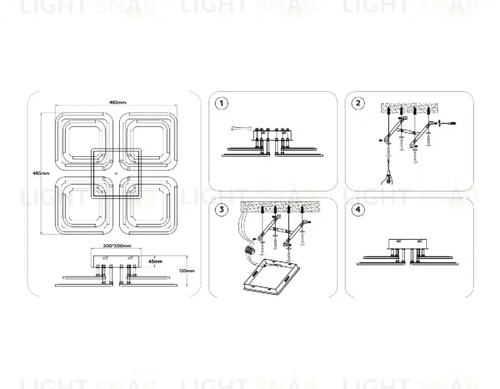 Потолочная люстра Ambrella Light Original Acrylica FA8948 FA8948