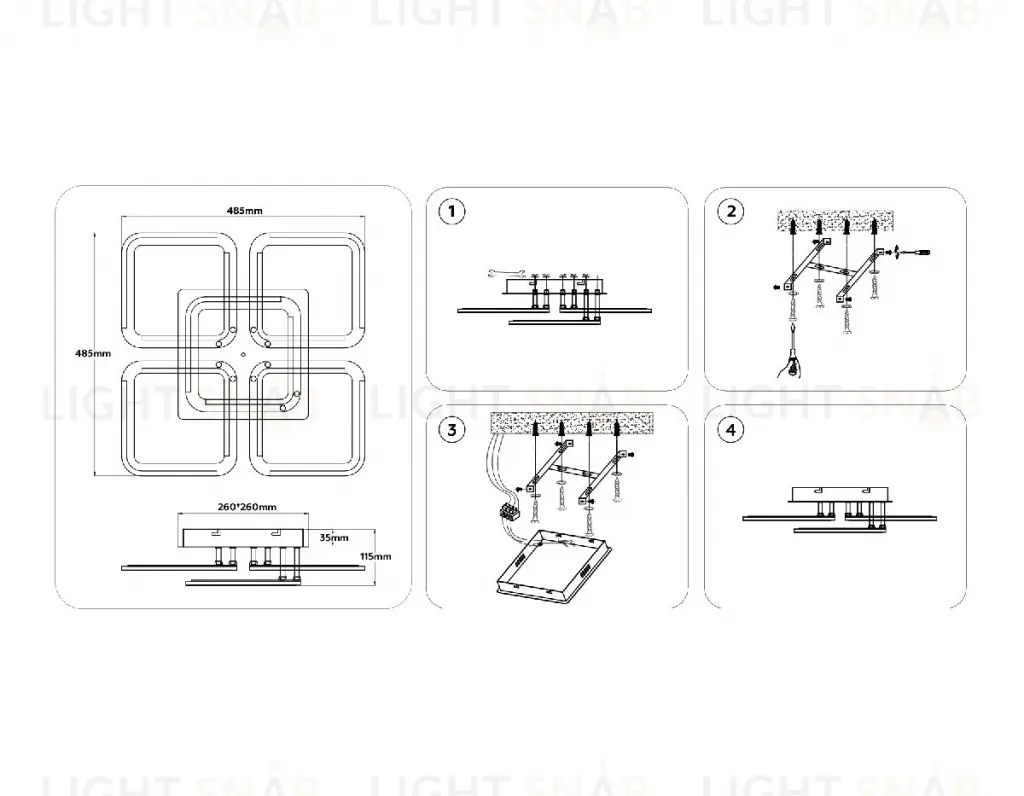 Потолочная люстра Ambrella Light Original Acrylica FA8949 FA8949