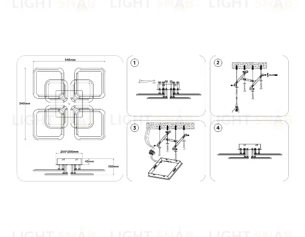 Потолочная люстра Ambrella Light Original Acrylica FA8950 FA8950