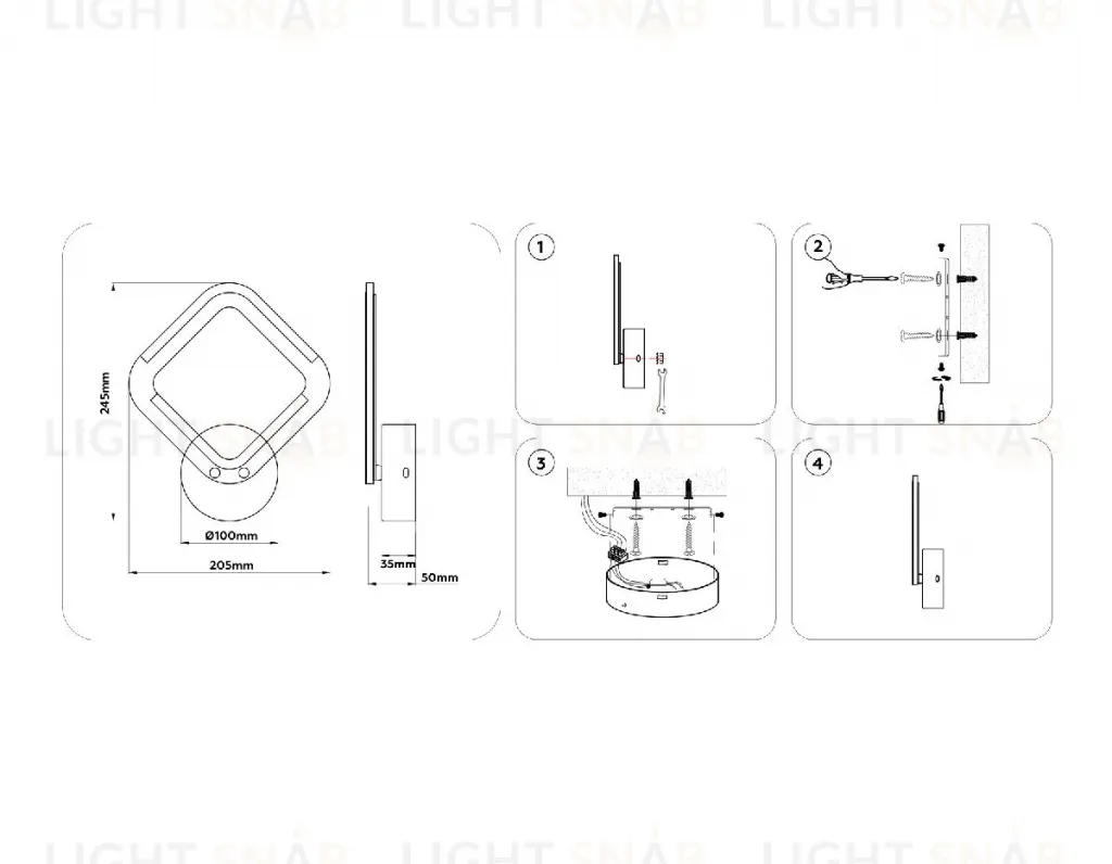 Настенный светильник Ambrella Light Original Acrylica FA8951 FA8951