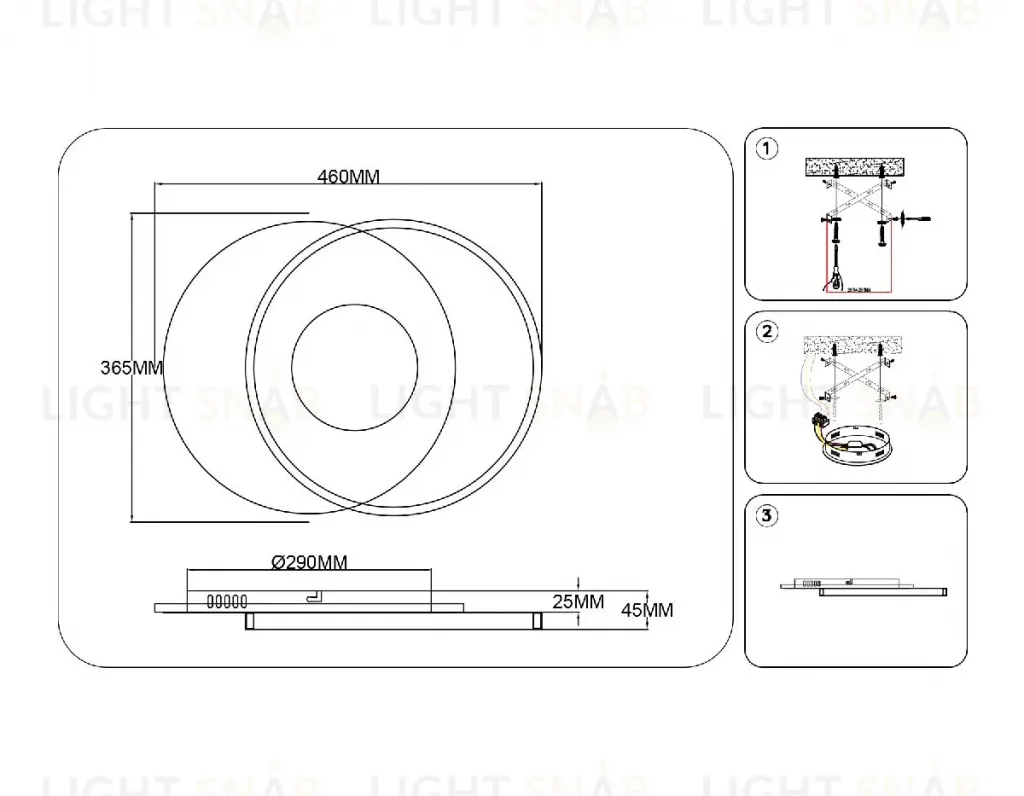 Потолочный светильник Ambrella Light Linetech Comfort FL4788 FL4788