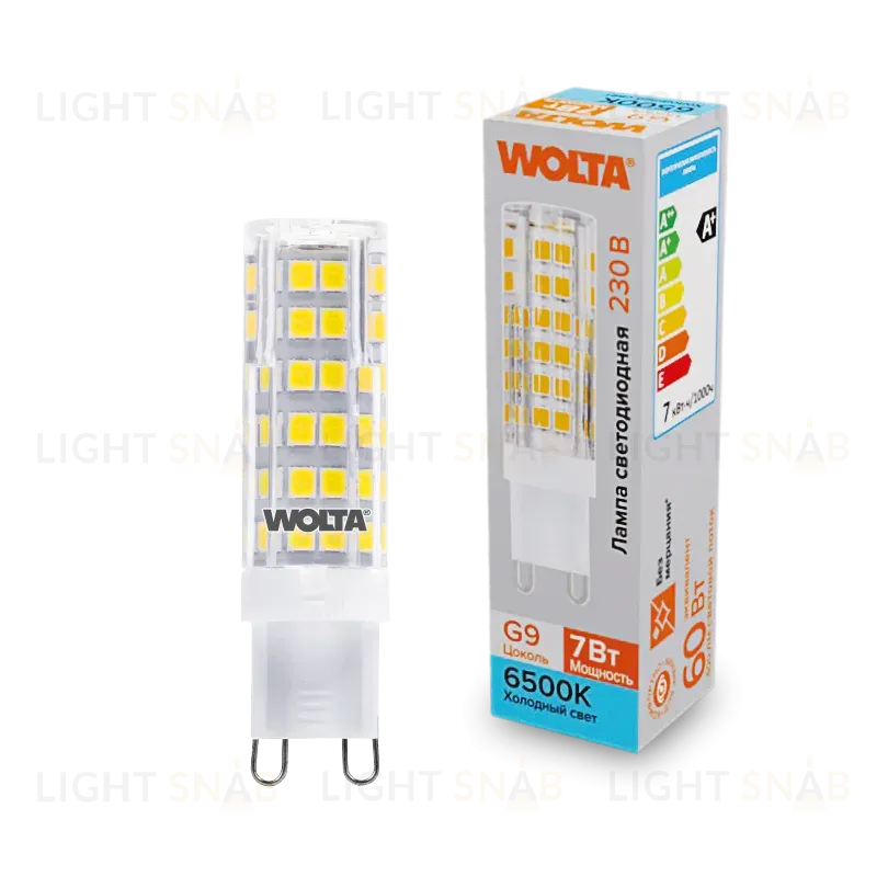 Светодиодная лампа WOLTA 7Вт 6500K G9 кукуруза матовая WSTD-JCD-7W6KG9-C WSTD-JCD-7W6KG9-C