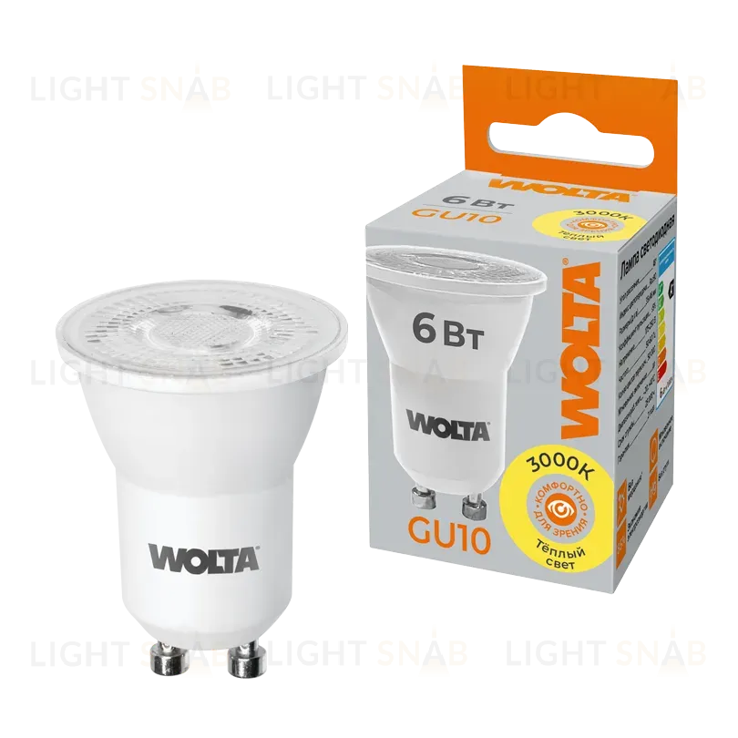Светодиодная лампа WOLTA MR11 6Вт 3000K матовая WSTD-JCDR-MR11-6W3KGU10-L WSTD-JCDR-MR11-6W3KGU10-L