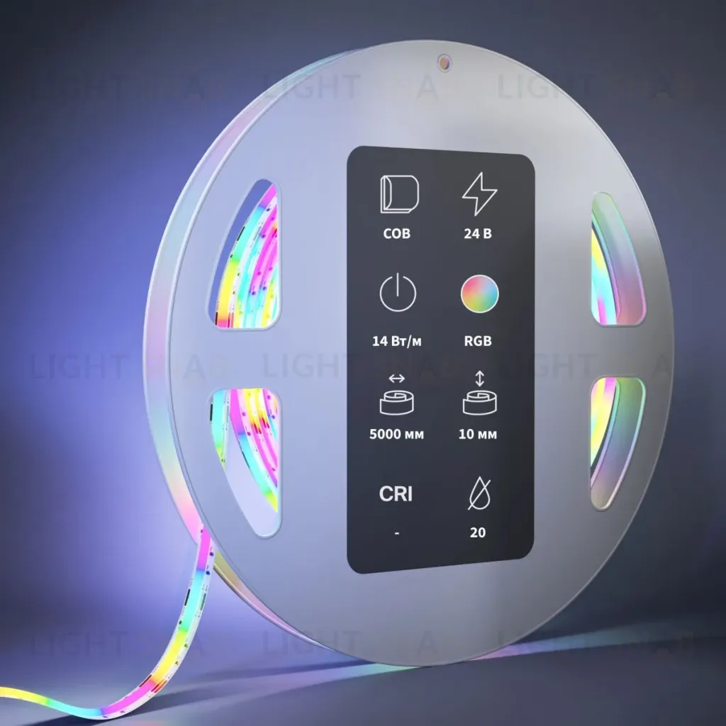 Светодиодная лента Maytoni Ultra 24В COB 14Вт/м RGB 5м IP20 201217 201217