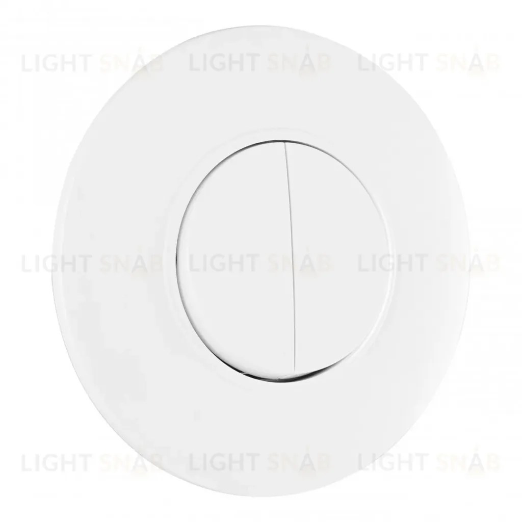 Выключатель круглый двухклавишный с рамкой Arte Milano SET08-1-30-2 white SET08-1-30-2 white