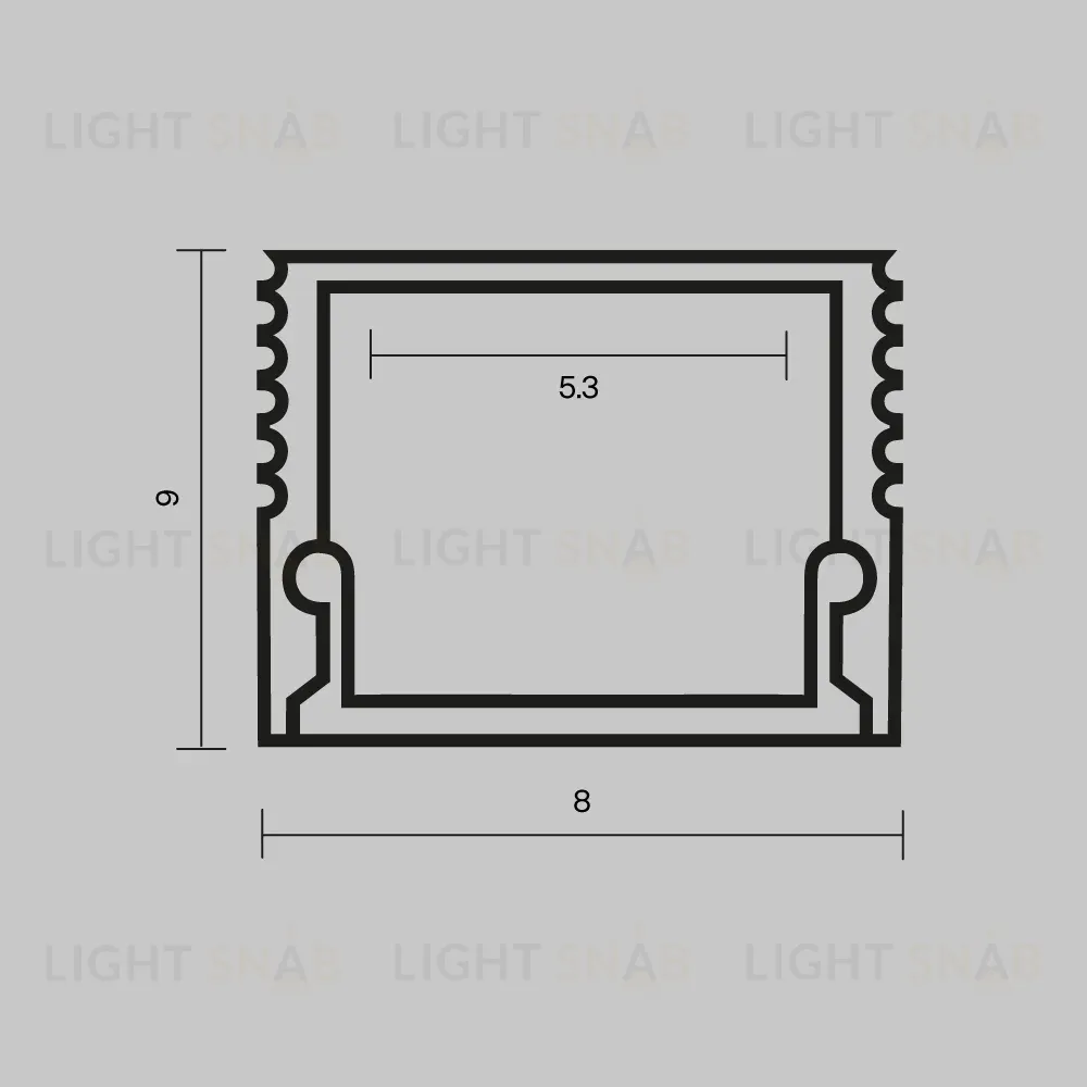 Алюминиевый профиль накладной Maytoni Led Strip ALM-0809-B-2M 631002 631002