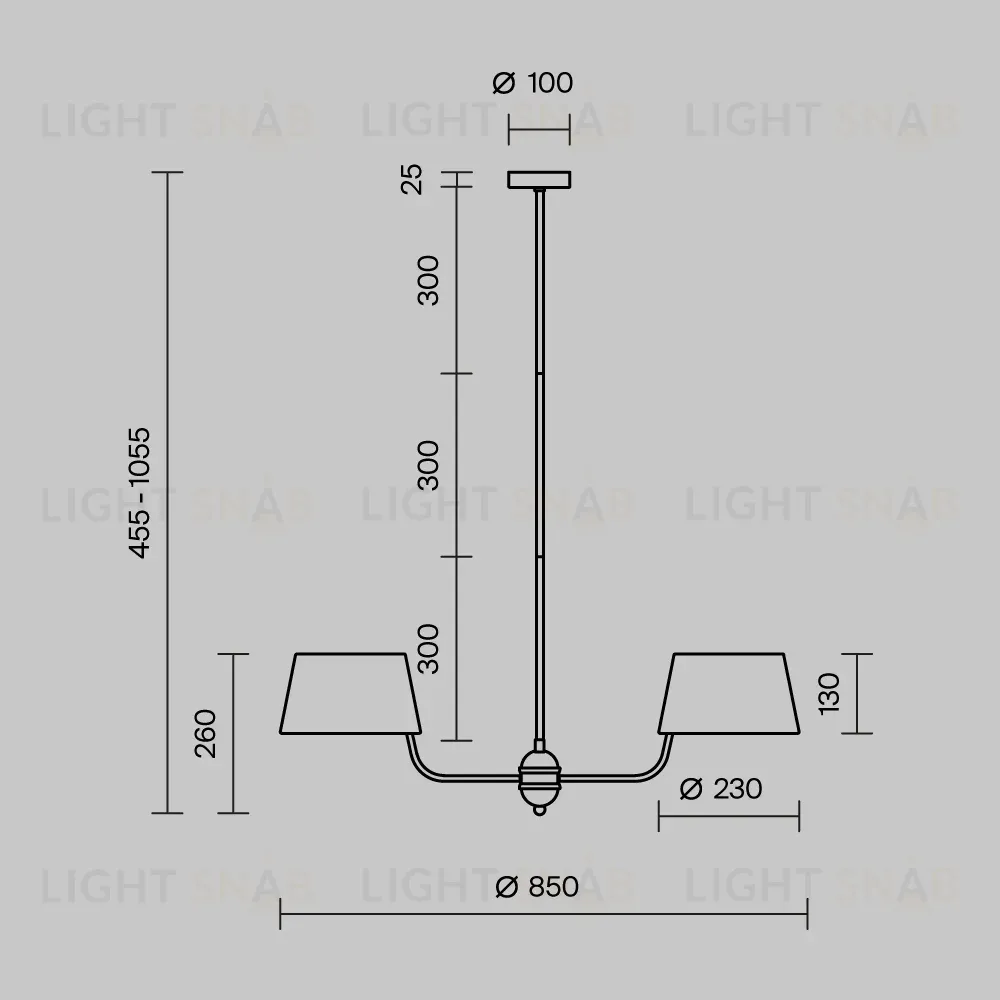 Люстра на штанге Maytoni Modesto MOD360PL-06BS MOD360PL-06BS