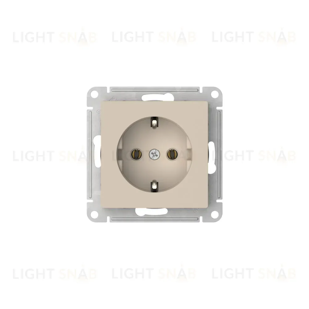 Розетка с заземлением, 16А, мех., быстрозажим. клем. Systeme Electric AtlasDesign ATN001243S ATN001243S