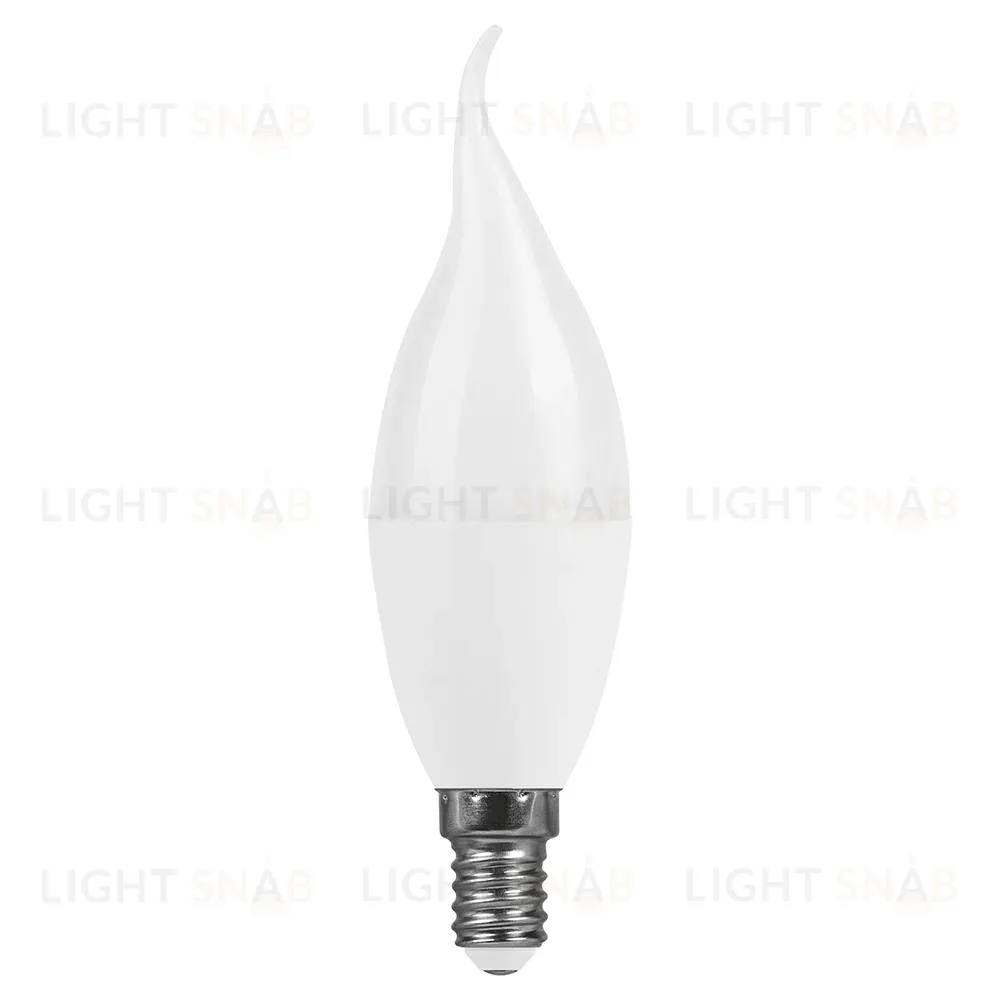 Лампа светодиодная Feron LB-980 свеча на ветру матовая E14 15W 175-265V 6400K 52076 52076
