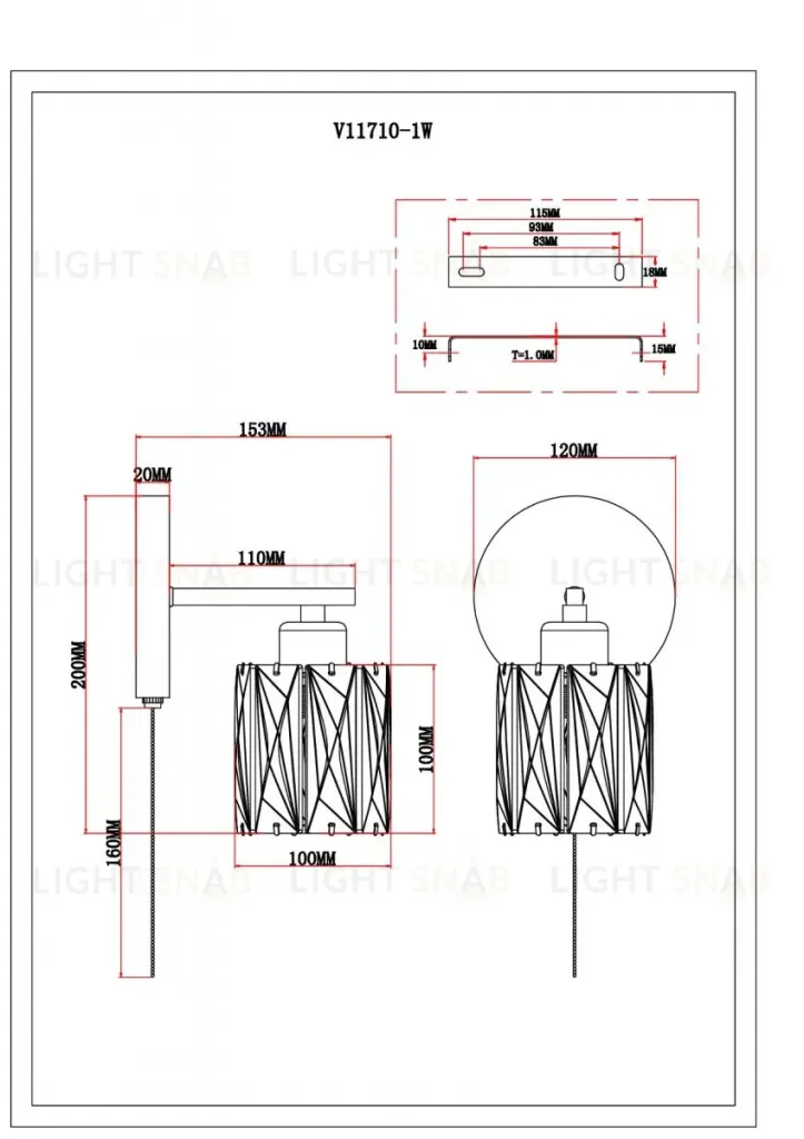 Бра Moderli Prismique V11710-1W V11710-1W