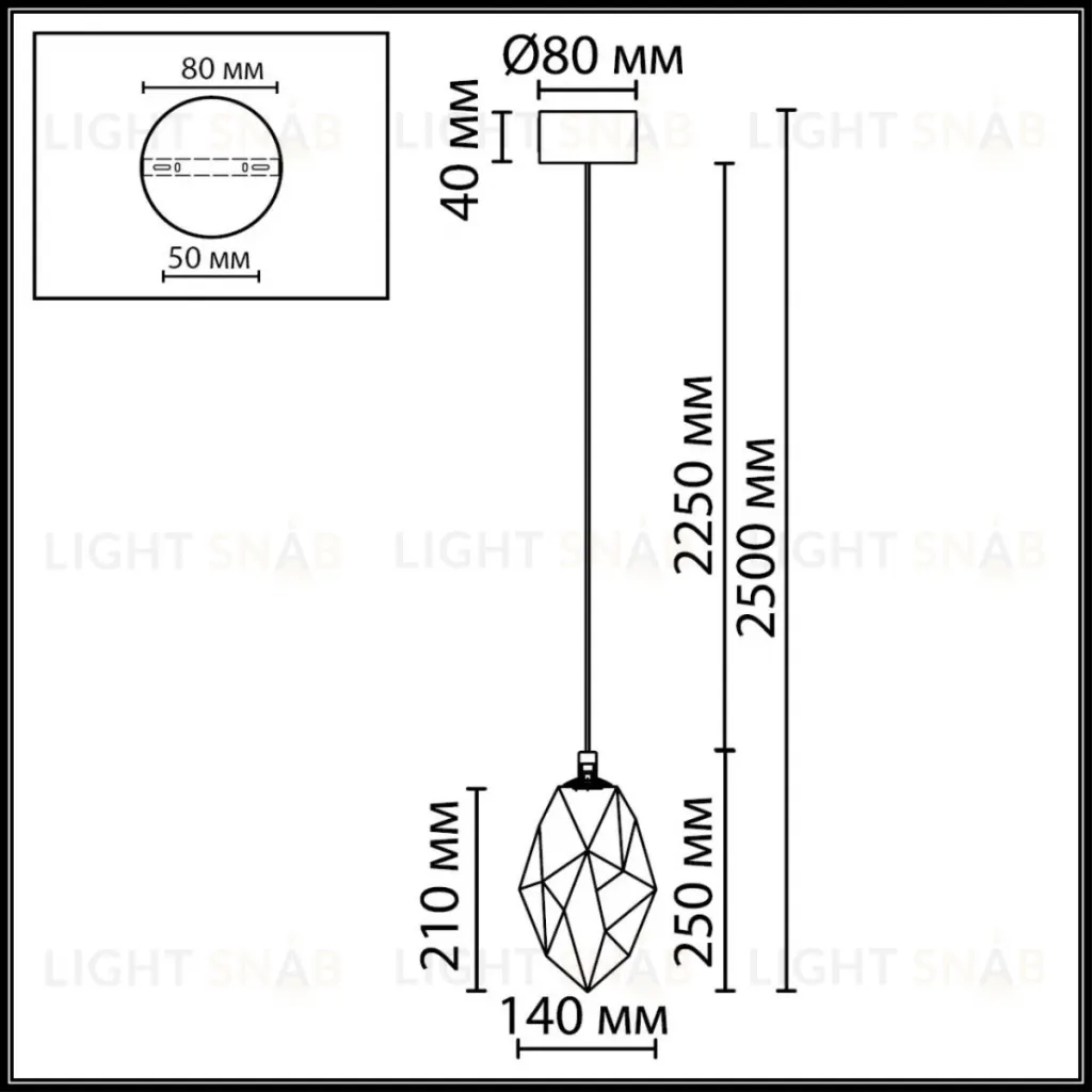 Подвесной светильник Odeon Light L-Vision Gemme 7114/4LA 7114/4LA