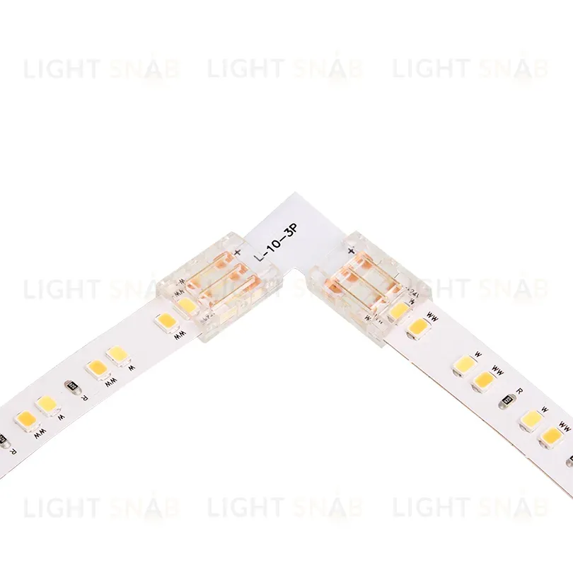 Коннектор угловой для ленты SMD CCT шириной 10мм, комплект 3шт WOLTA WLS-3PIN-CCT-SMD-10MM-L WLS-3PIN-CCT-SMD-10MM-L