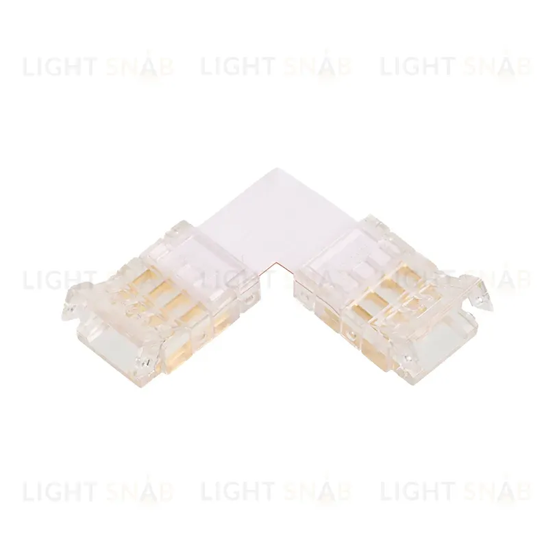 Коннектор угловой для ленты SMD RGB шириной 10мм, комплект 3шт. WOLTA WLS-4PIN-RGB-10MM-L WLS-4PIN-RGB-10MM-L