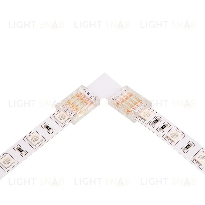 Коннектор угловой для ленты SMD RGB шириной 10мм, комплект 3шт. WOLTA WLS-4PIN-RGB-10MM-L WLS-4PIN-RGB-10MM-L