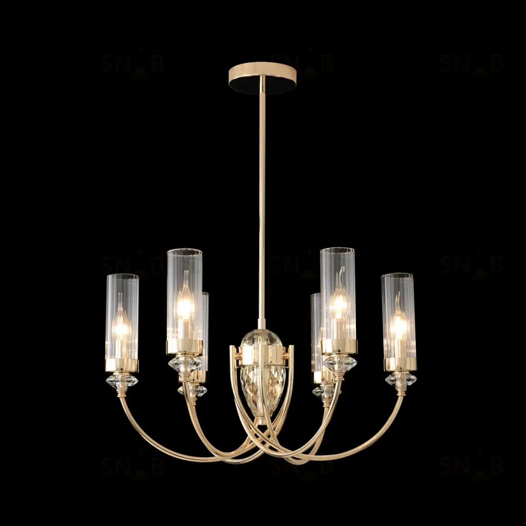Люстра на штанге Crystal Lux SECRET SP6 GOLD SECRET SP6 GOLD