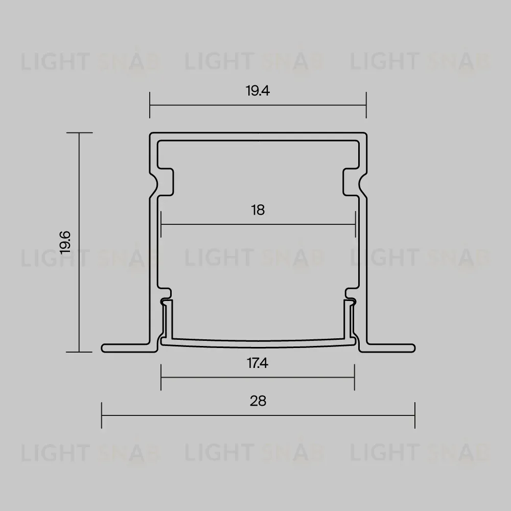 Профиль встраиваемый с накладным фланцем Maytoni Led Strip ALM-2720-S-2M 632017 632017