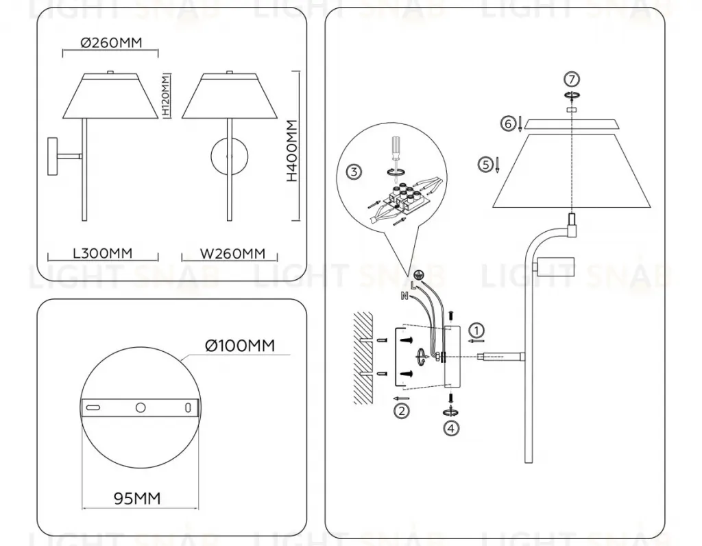 Бра Ambrella Light High Light Classic LH72455 LH72455