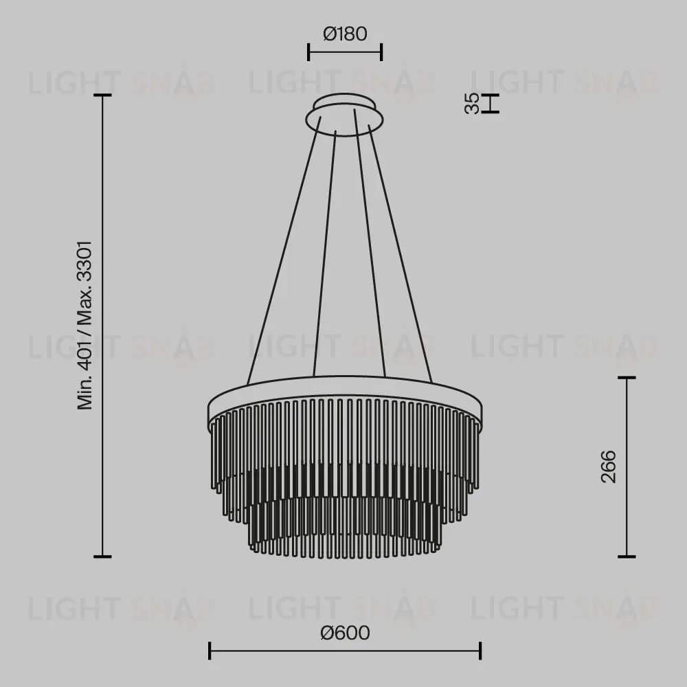 Подвесной светильник Maytoni Trove MOD486PL-L38BSK MOD486PL-L38BSK