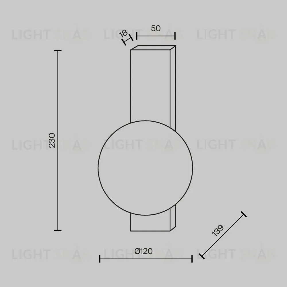 Настенный светильник Maytoni Lunella MOD470WL-01BS MOD470WL-01BS