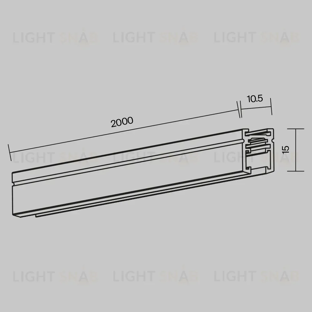 Шинопровод магнитный накладной/подвесной Maytoni Technical Busbar trunkings Levity TRX184-112B-1 TRX184-112B-1