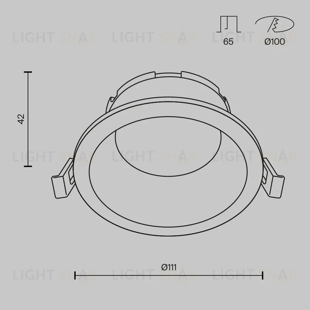 Встраиваемый светильник Maytoni Technical Share DL126-GX53-WMG DL126-GX53-WMG