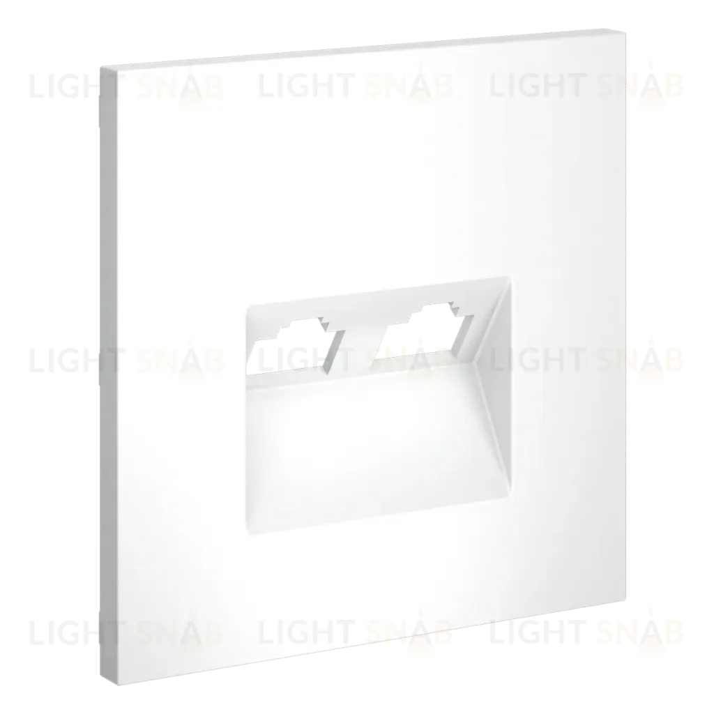 Накладка для розетки компьютерной двойной RJ45+RJ45 кат.6 Voltum S70 (белый матовый) VLS001402 VLS001402