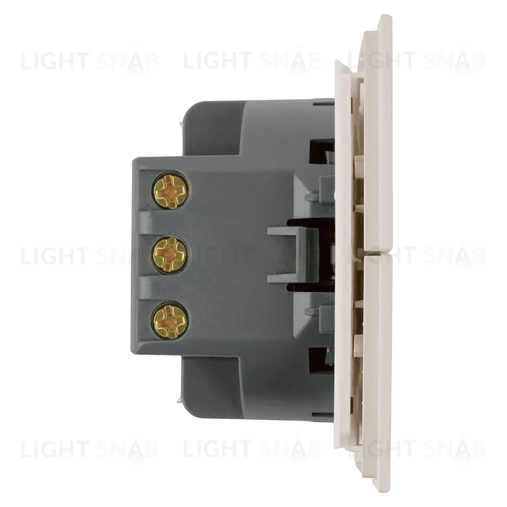 Переключатель 2-клавишный (механизм) Stekker Мия 250В 10А RSW10-3107-08 пудровый жемчуг 50478 50478