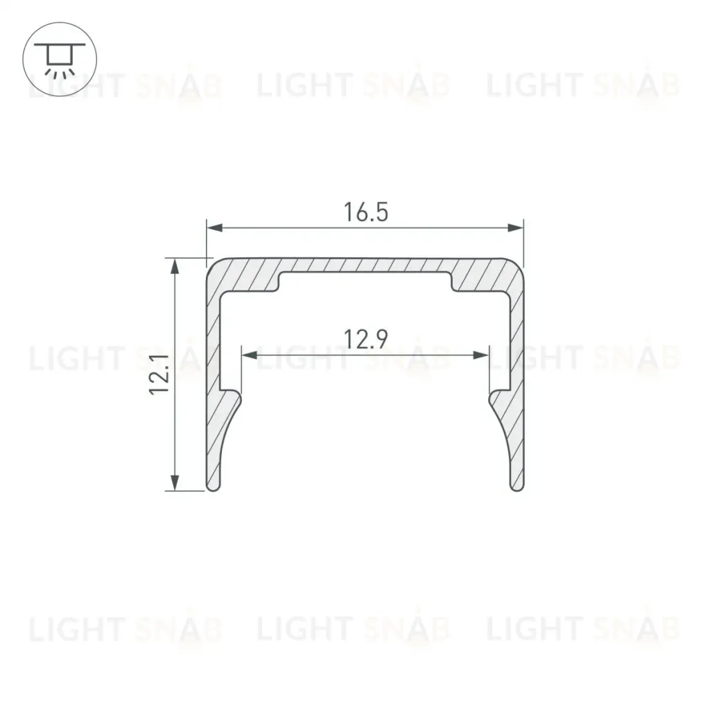 Профиль Arlight WPH-FLEX-1414-1000 ANOD (Алюминий) 062506 062506