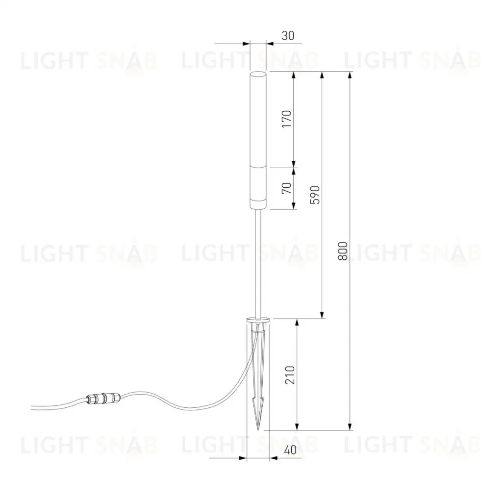 Ландшафтный светильник Elektrostandard Invi 35155/F черный 4690389219351 a072096 4690389219351