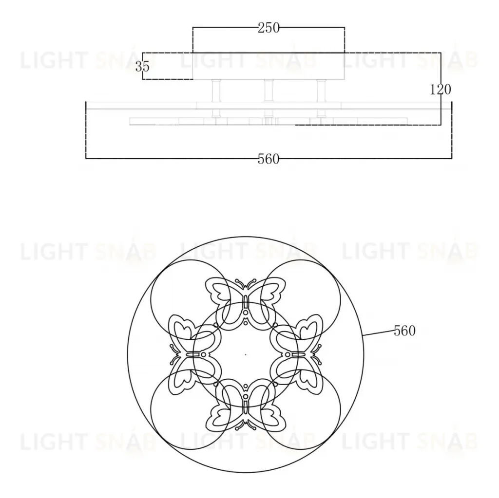 Потолочный светильник Escada Butterfly 10272/8LED 10272/8LED