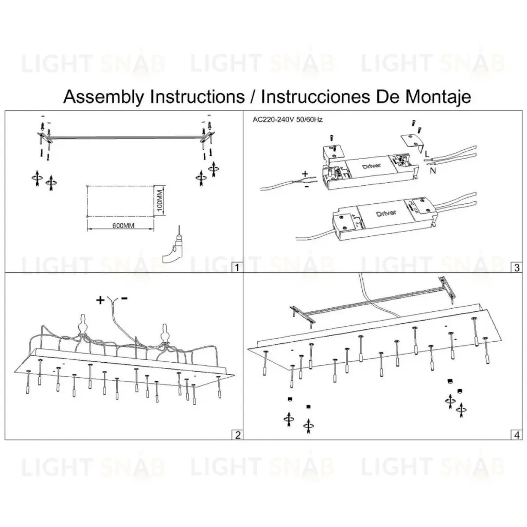 Основание потолочное 14L Mantra Modular Light Florones 9391 9391