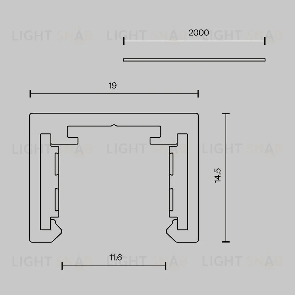 Шинопровод накладной Maytoni Technical Exility X TRX239-412B TRX239-412B