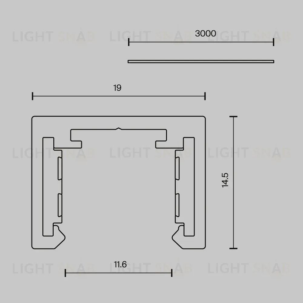 Шинопровод накладной Maytoni Technical Exility X TRX239-413B TRX239-413B