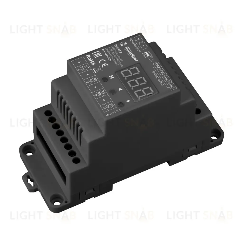 Диммер Arlight SMART-DALI-104-62-ADDR-RGBW-DT6/DT8-PD-DIN Black (12-48V, 4x5А) (IARL, IP20 Пластик) 039147(1) 039147(1)