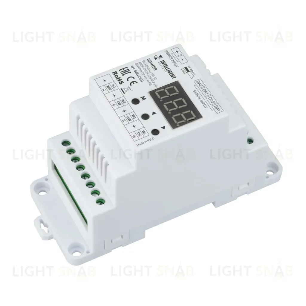 Диммер Arlight SMART-DALI-104-62-ADDR-RGBW-DT6/DT8-PD-DIN White (12-48V, 4x5А)  (IARL, IP20 Пластик) 028422(1) 028422(1)