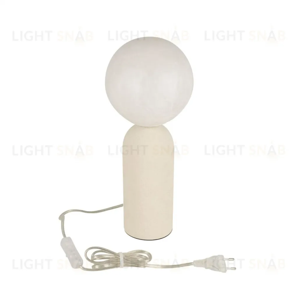 Настольная лампа Arlight SP-SILKA-TAB-R150-6W Warm2700 (WH, 330 deg, 230V, TOUCH-DIM) (IP20, Натуральный шелк) 056890 056890