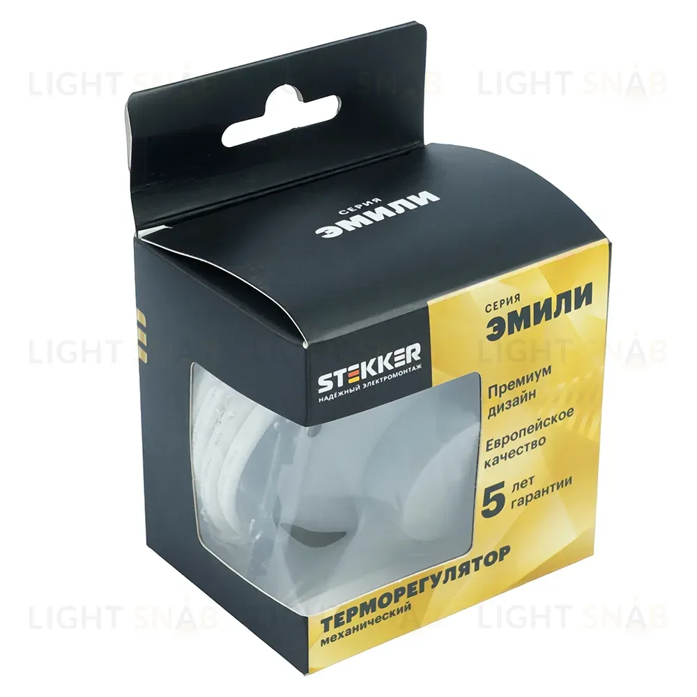 Терморегулятор механический Stekker Эмили RSW00-5120-10 платиново-серый, soft touch 50712 50712