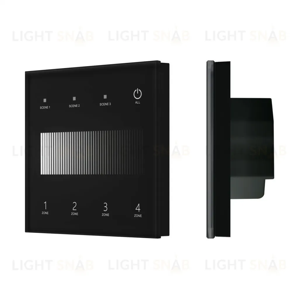 Сенсорная панель Arlight SMART-DALI-301-11-4G-3SC-DT6 Черная (230V, встраиваемая, 2.4G) (IARL, IP20 Пластик) 060789 060789