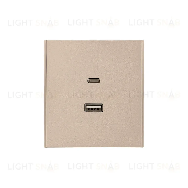 Розетка STRONG USB-A+Type-C 3А с функцией быстрой зарядки шелк KRANZ KR-78-0734-8 KR-78-0734-8