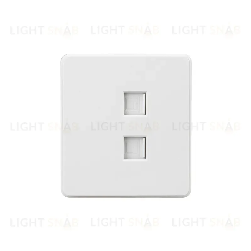 Розетка ROUND компьютерная двойная RJ45+RJ45 кат6 с/у перламутр KRANZ KR-78-0725-1 KR-78-0725-1